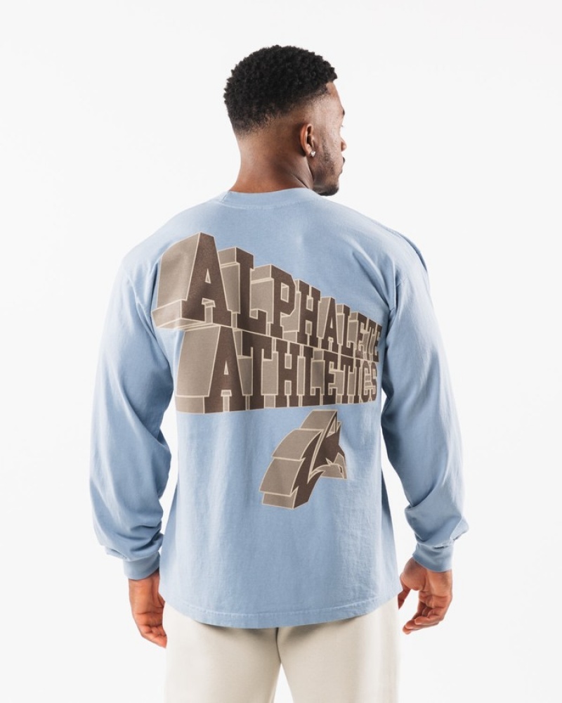 Camasa Barbati Alphalete Dimensional Albastri | 638751-SHR