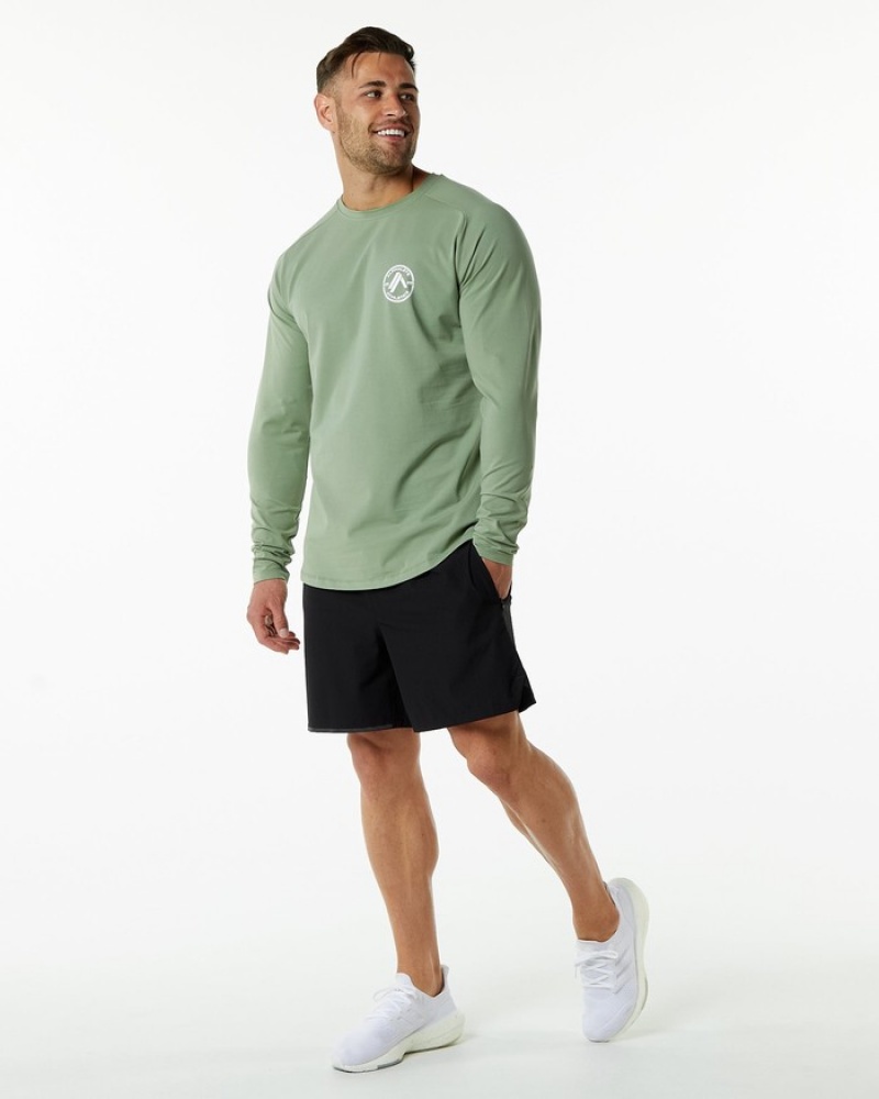 Camasa Barbati Alphalete Dynasty LS Masline Verzi | 481965-OTJ