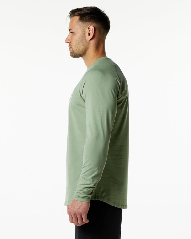 Camasa Barbati Alphalete Dynasty LS Masline Verzi | 481965-OTJ