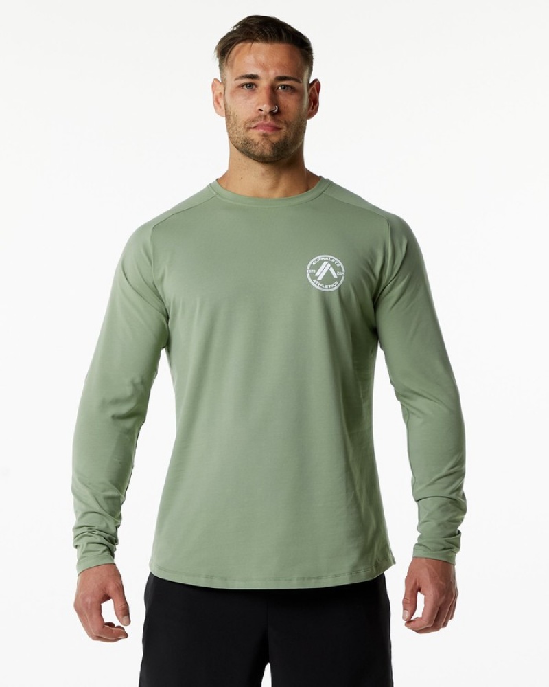Camasa Barbati Alphalete Dynasty LS Masline Verzi | 481965-OTJ