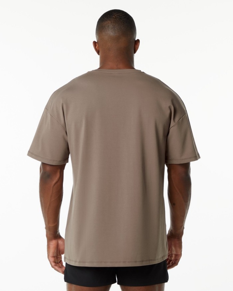 Camasa Barbati Alphalete Emblem Bej | 973482-QAT