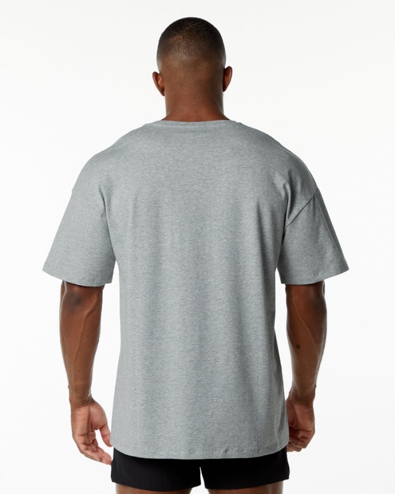 Camasa Barbati Alphalete Emblem Gri | 301678-WGJ