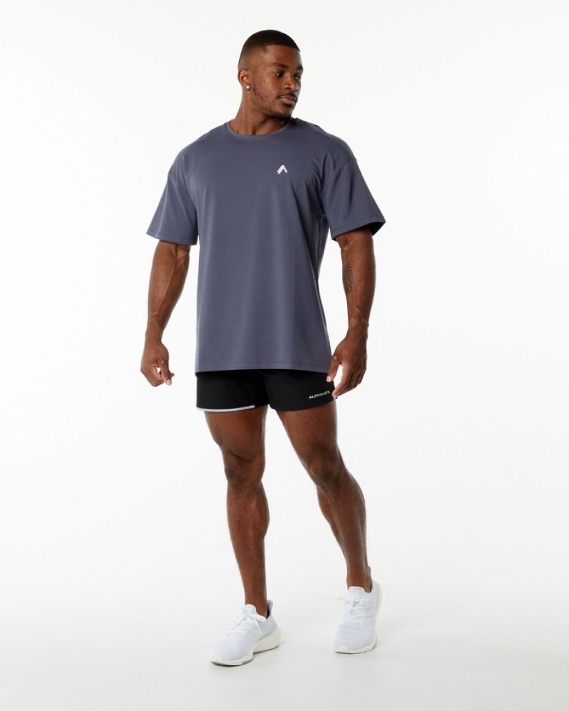 Camasa Barbati Alphalete Emblem Violet | 819470-TKS