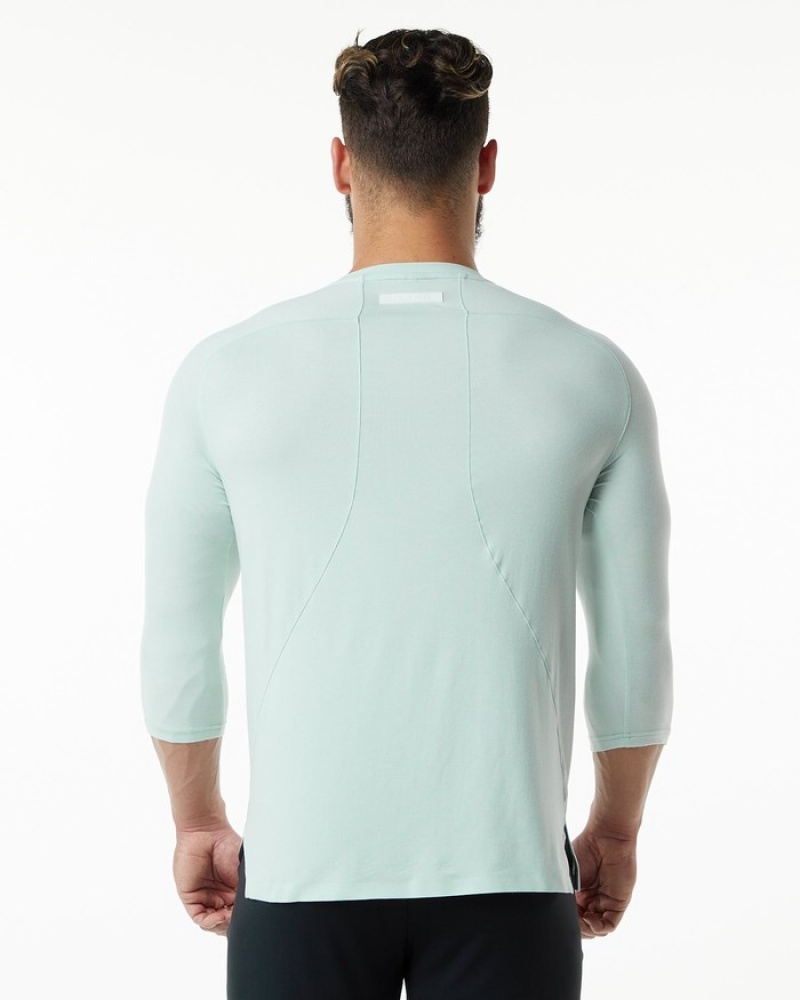 Camasa Barbati Alphalete Evo 3/4 Sleeve Albastri | 579283-CNF
