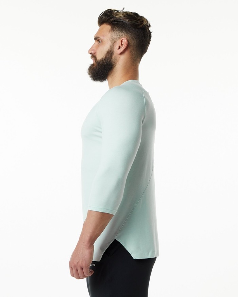 Camasa Barbati Alphalete Evo 3/4 Sleeve Albastri | 579283-CNF