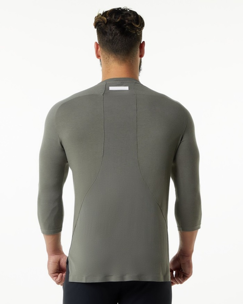 Camasa Barbati Alphalete Evo 3/4 Sleeve Gri | 450691-WLE