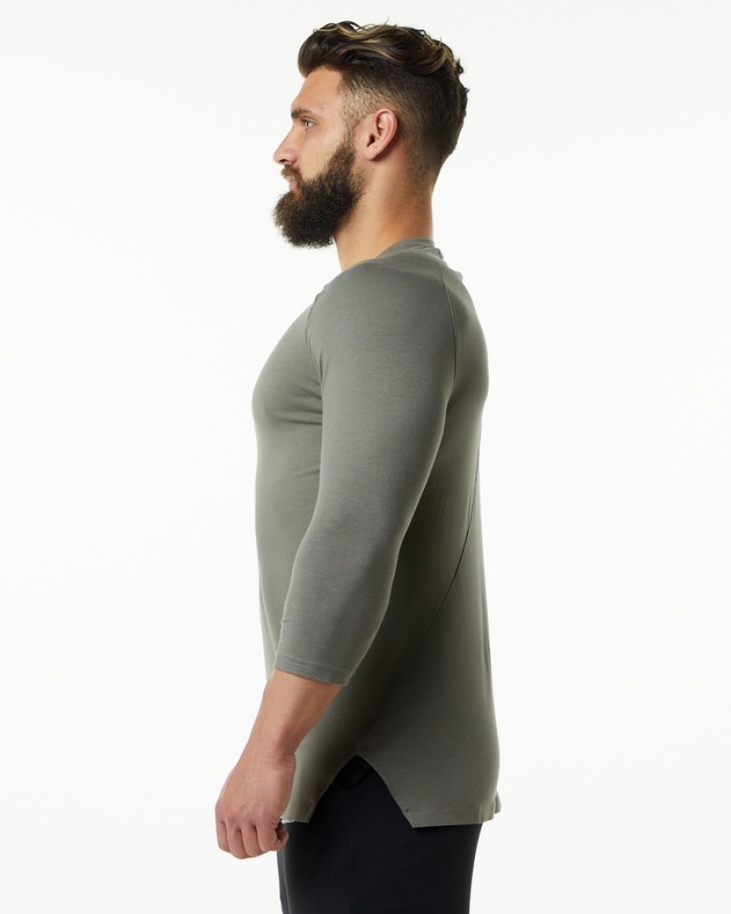 Camasa Barbati Alphalete Evo 3/4 Sleeve Gri | 450691-WLE