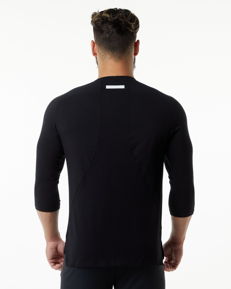 Camasa Barbati Alphalete Evo 3/4 Sleeve Negrii | 401976-AZG