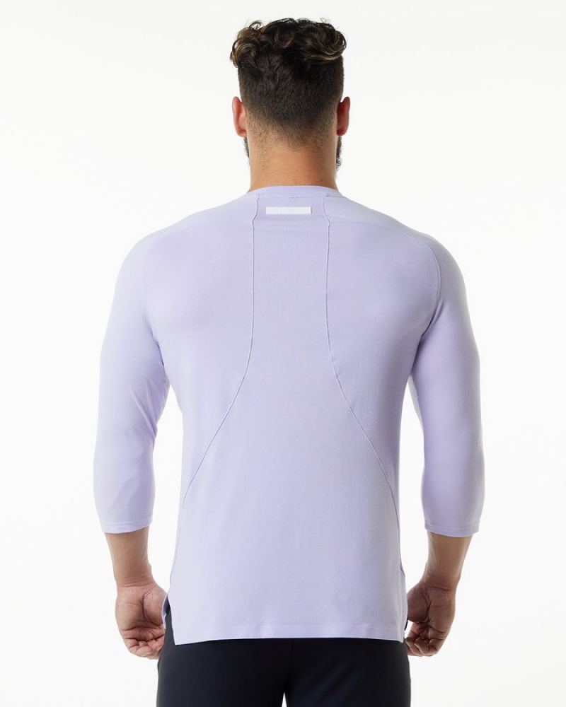 Camasa Barbati Alphalete Evo 3/4 Sleeve Violet | 409582-VLU