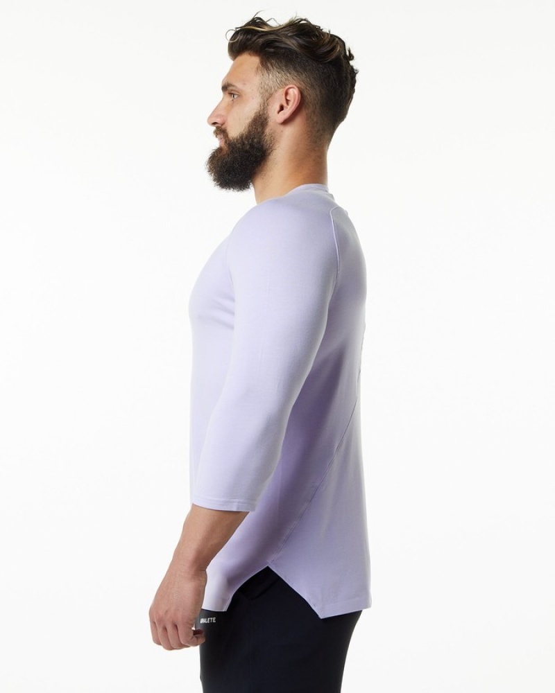 Camasa Barbati Alphalete Evo 3/4 Sleeve Violet | 409582-VLU