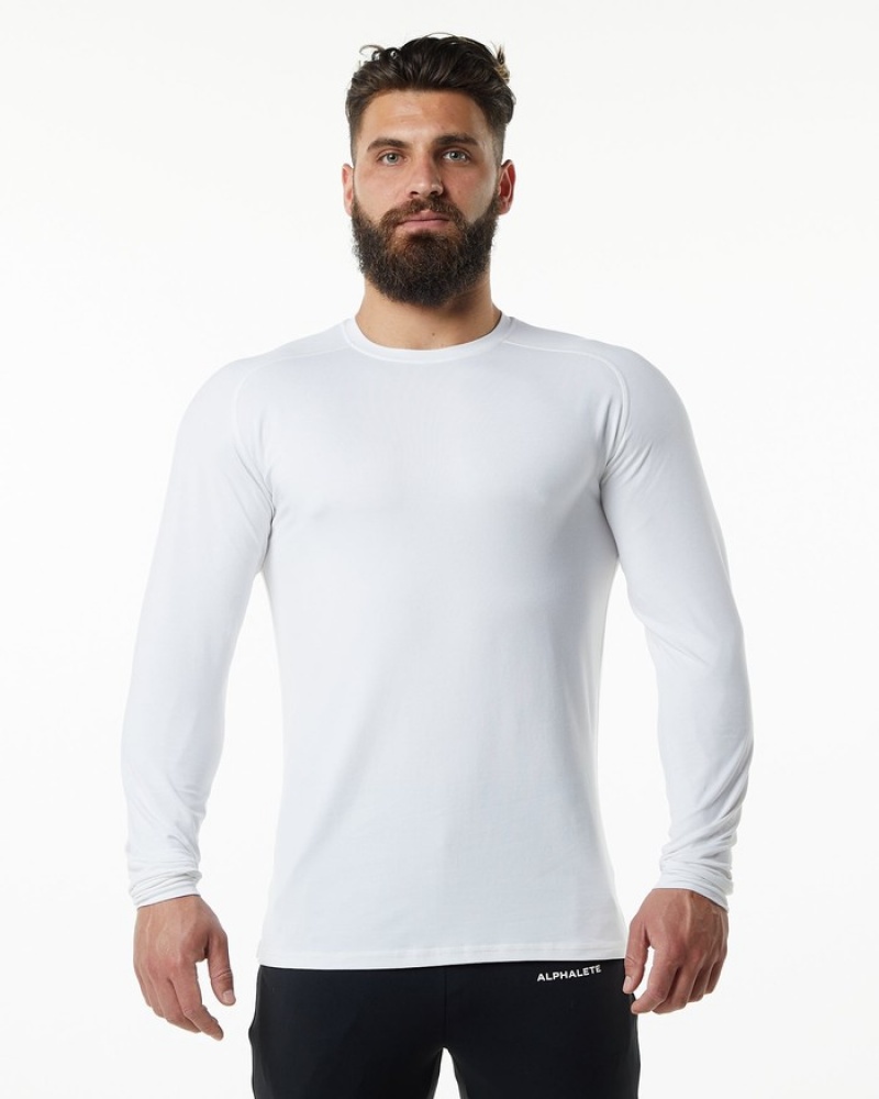 Camasa Barbati Alphalete Evo Epaulette Albi | 689245-EVT