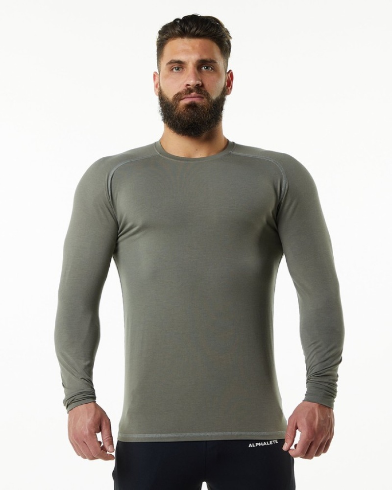 Camasa Barbati Alphalete Evo Epaulette Gri | 230694-DFK