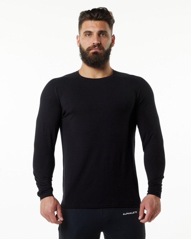 Camasa Barbati Alphalete Evo Epaulette Negrii | 673519-RKD