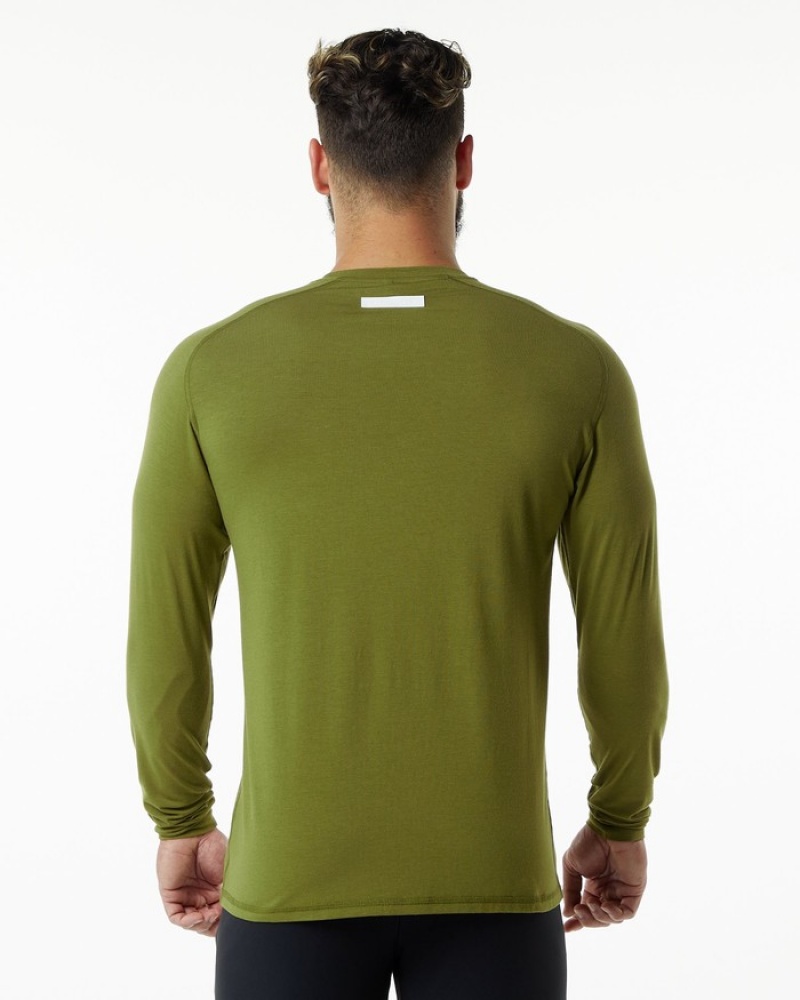 Camasa Barbati Alphalete Evo Epaulette Verzi | 381096-HZE