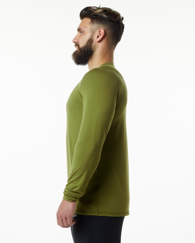 Camasa Barbati Alphalete Evo Epaulette Verzi | 381096-HZE