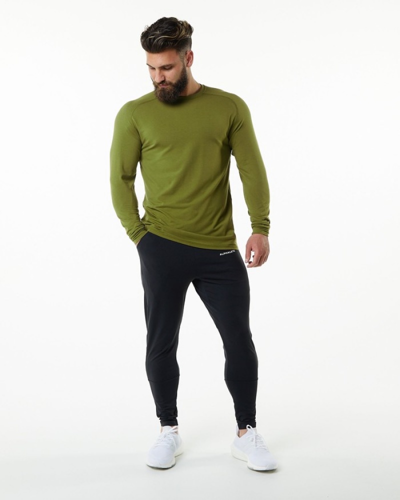 Camasa Barbati Alphalete Evo Epaulette Verzi | 381096-HZE