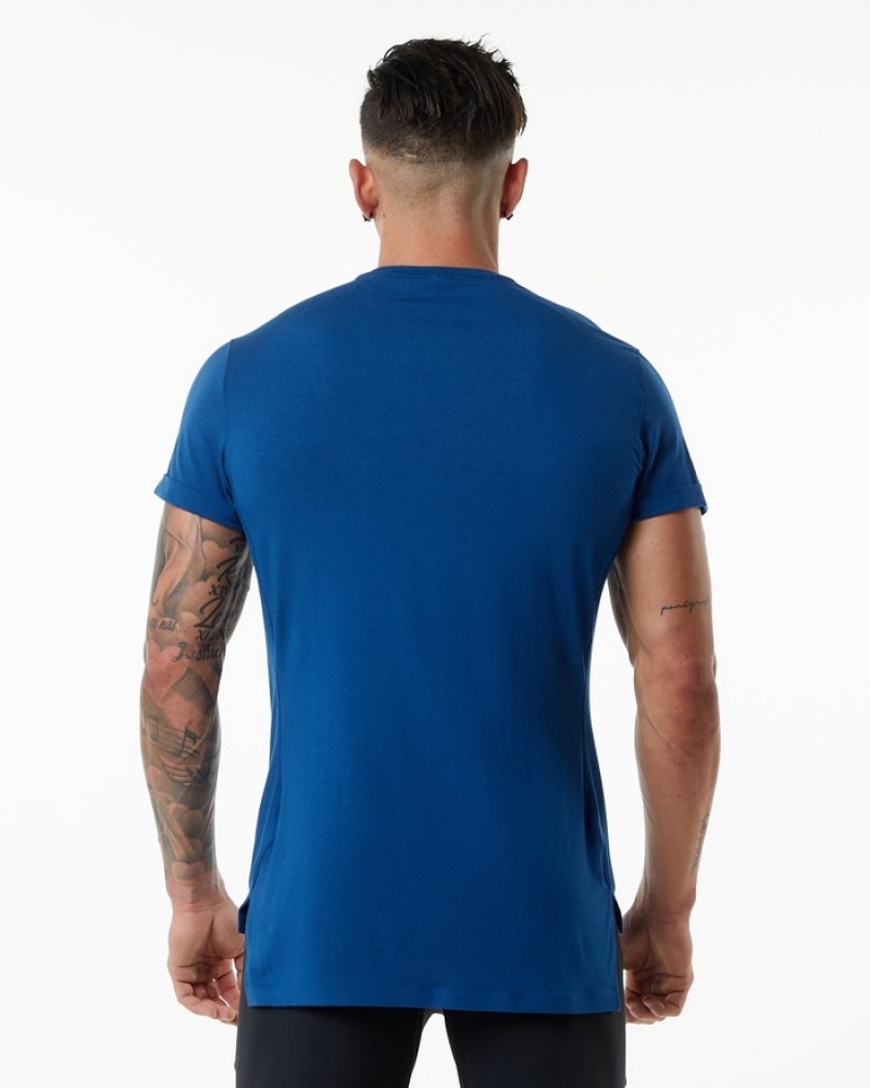Camasa Barbati Alphalete Evo Pocket Albastri | 140357-WSF
