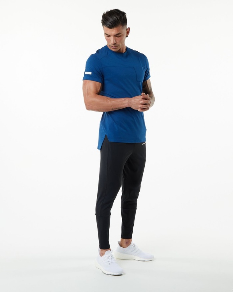 Camasa Barbati Alphalete Evo Pocket Albastri | 140357-WSF