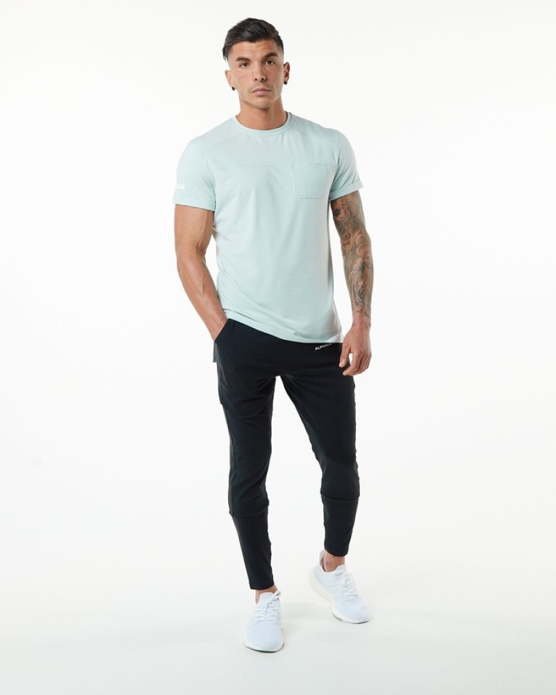 Camasa Barbati Alphalete Evo Pocket Albastri | 608341-EOS