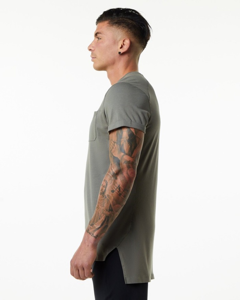 Camasa Barbati Alphalete Evo Pocket Gri | 792483-DPC