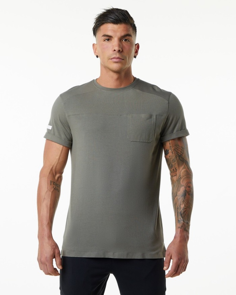 Camasa Barbati Alphalete Evo Pocket Gri | 792483-DPC