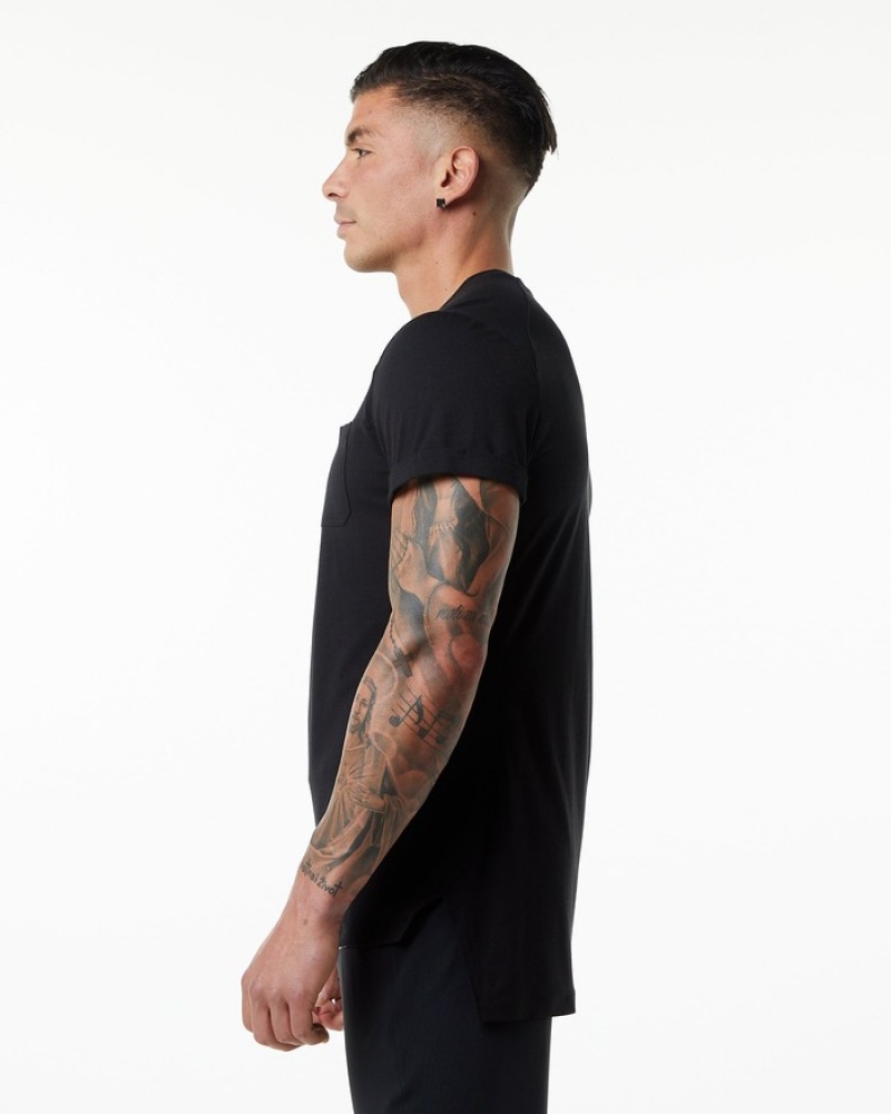 Camasa Barbati Alphalete Evo Pocket Negrii | 231806-ISG