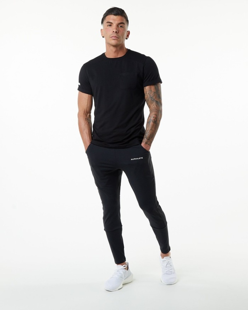 Camasa Barbati Alphalete Evo Pocket Negrii | 231806-ISG