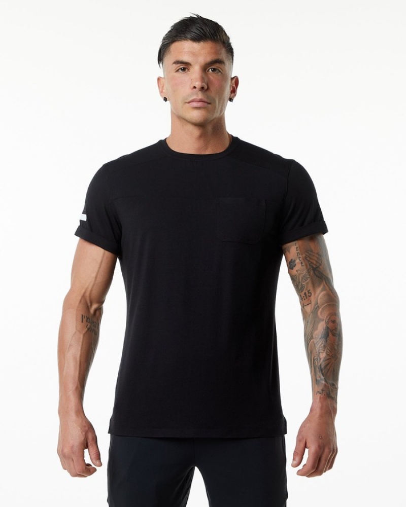 Camasa Barbati Alphalete Evo Pocket Negrii | 231806-ISG