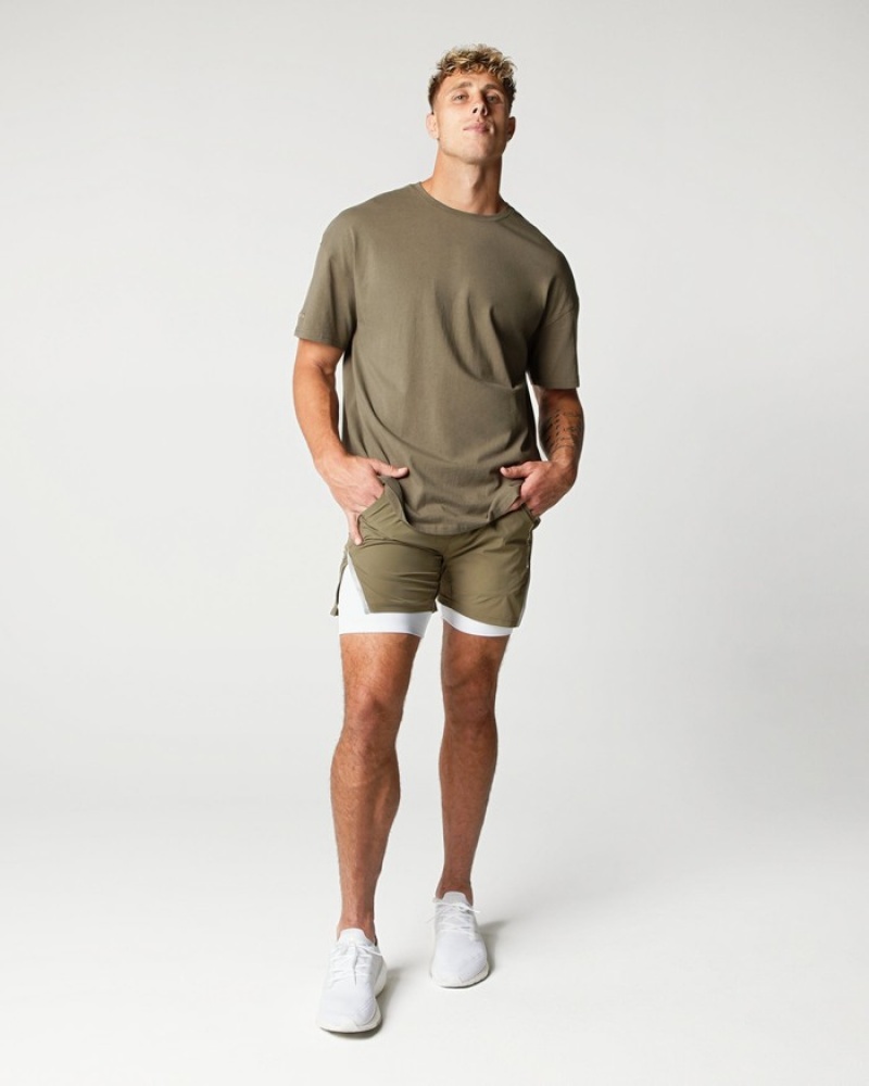 Camasa Barbati Alphalete Heavy Bumbac Core Gri | 817603-XQV