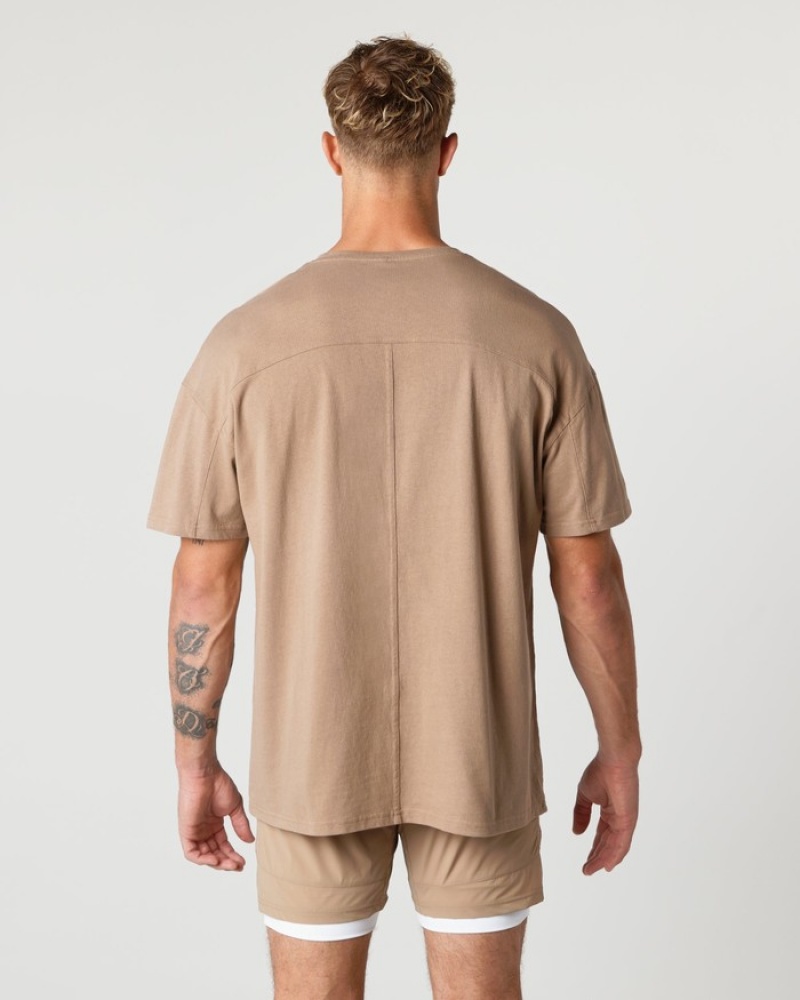 Camasa Barbati Alphalete Heavy Bumbac Core Gri | 235790-FQU