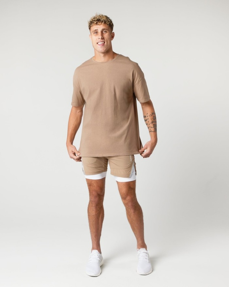 Camasa Barbati Alphalete Heavy Bumbac Core Gri | 235790-FQU