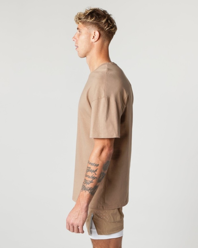Camasa Barbati Alphalete Heavy Bumbac Core Gri | 235790-FQU
