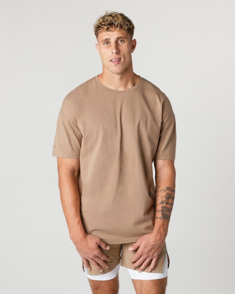 Camasa Barbati Alphalete Heavy Bumbac Core Gri | 235790-FQU