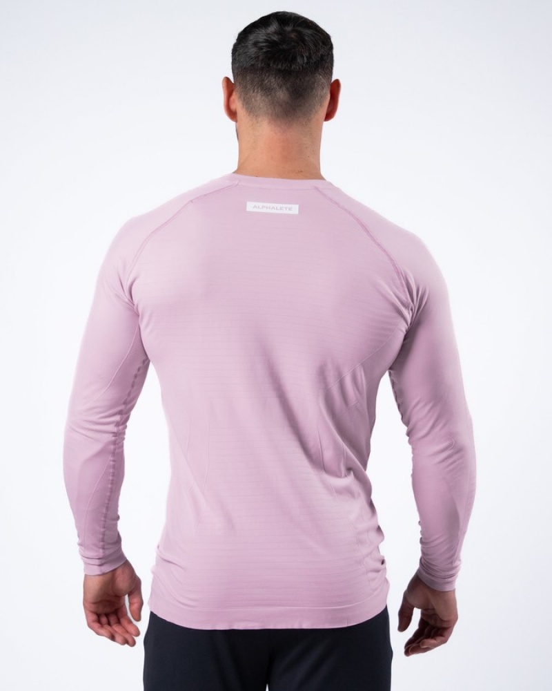 Camasa Barbati Alphalete Hero Long Sleeve Roz | 274869-THL