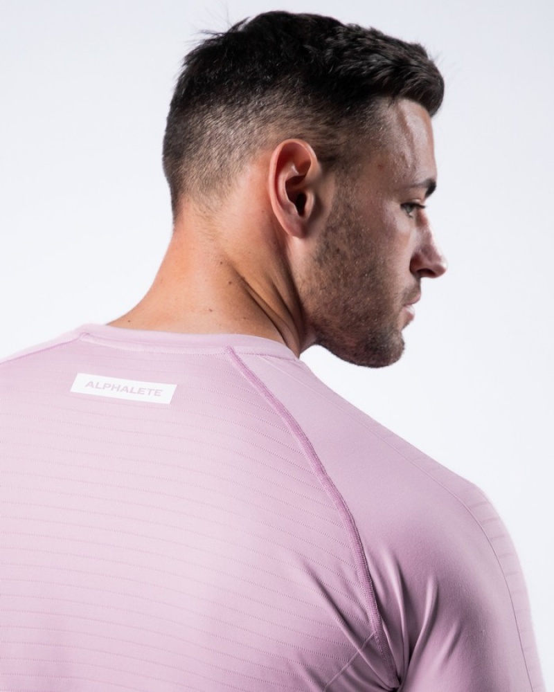 Camasa Barbati Alphalete Hero Long Sleeve Roz | 274869-THL