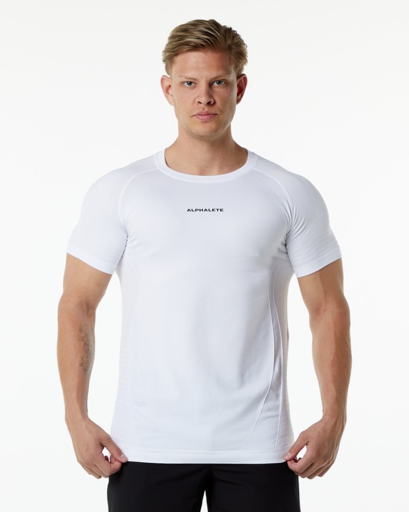 Camasa Barbati Alphalete Ozone Albi | 276801-BZS