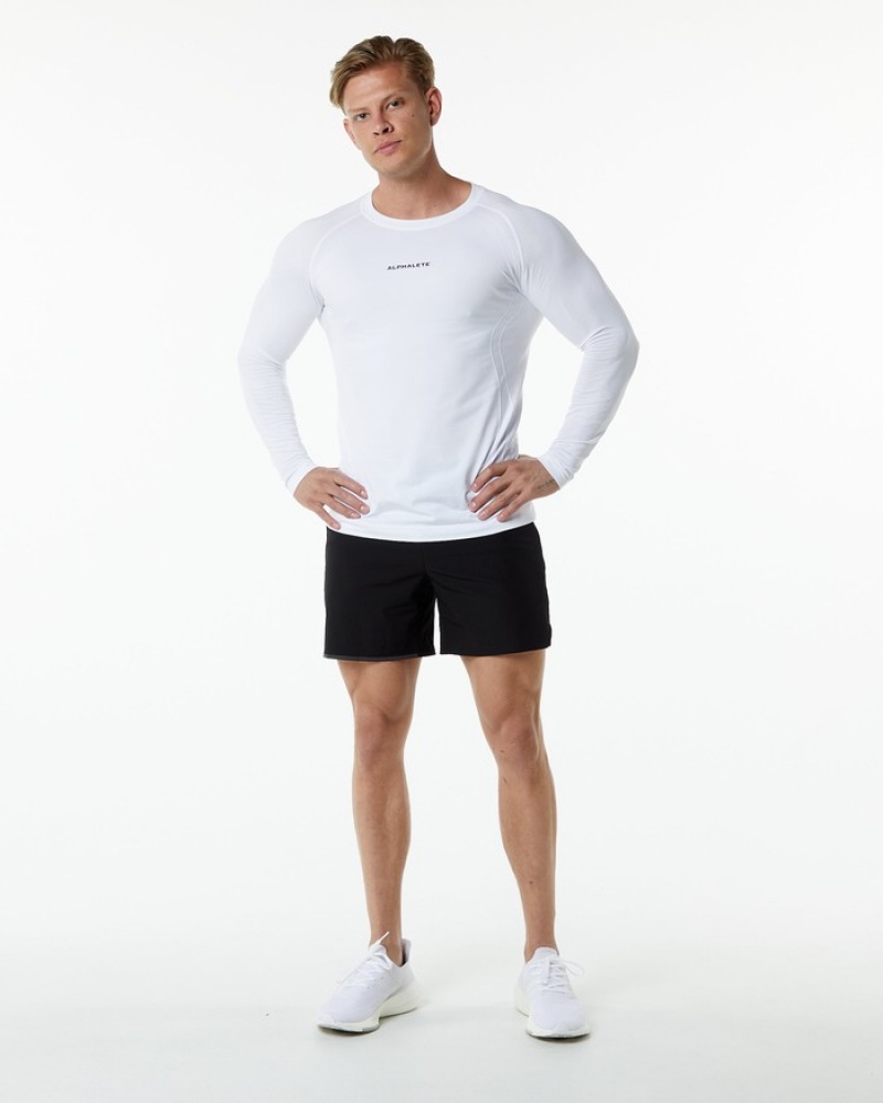 Camasa Barbati Alphalete Ozone LS Albi | 095716-AKR