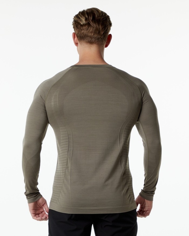 Camasa Barbati Alphalete Ozone LS Gri | 438902-JAD