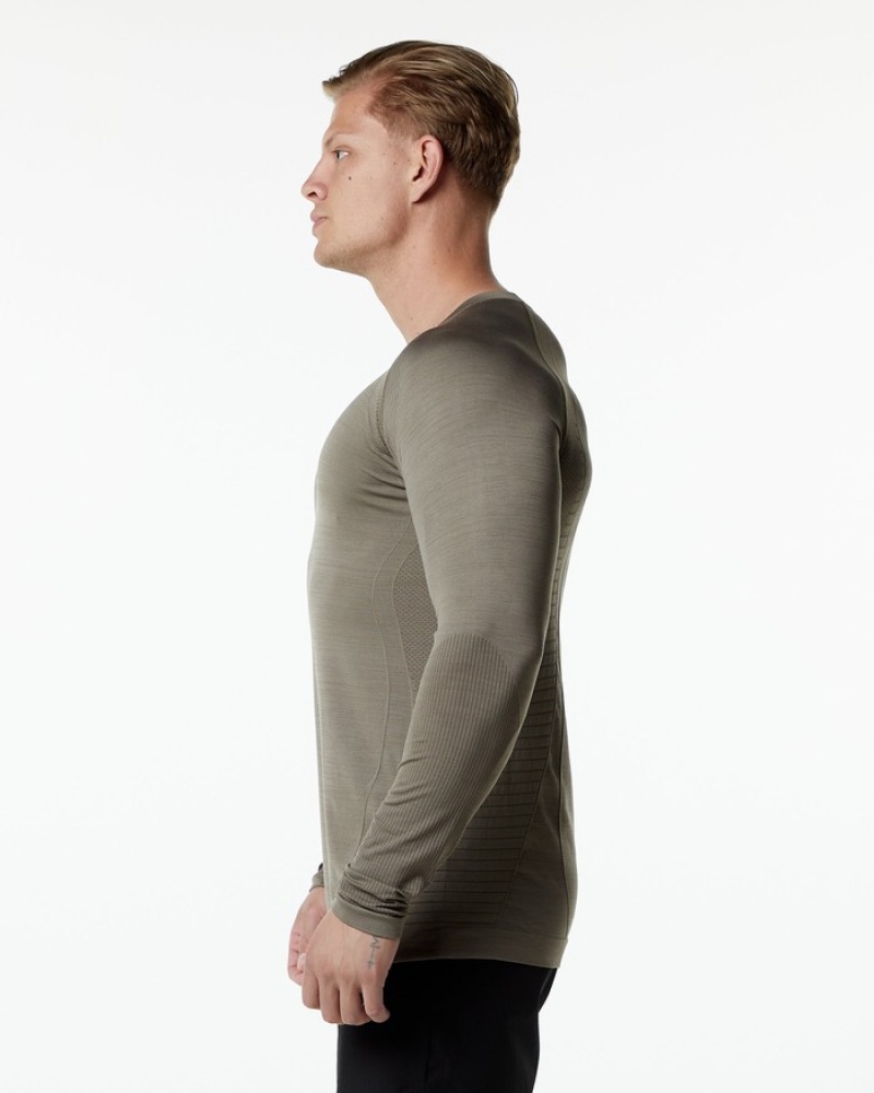 Camasa Barbati Alphalete Ozone LS Gri | 438902-JAD