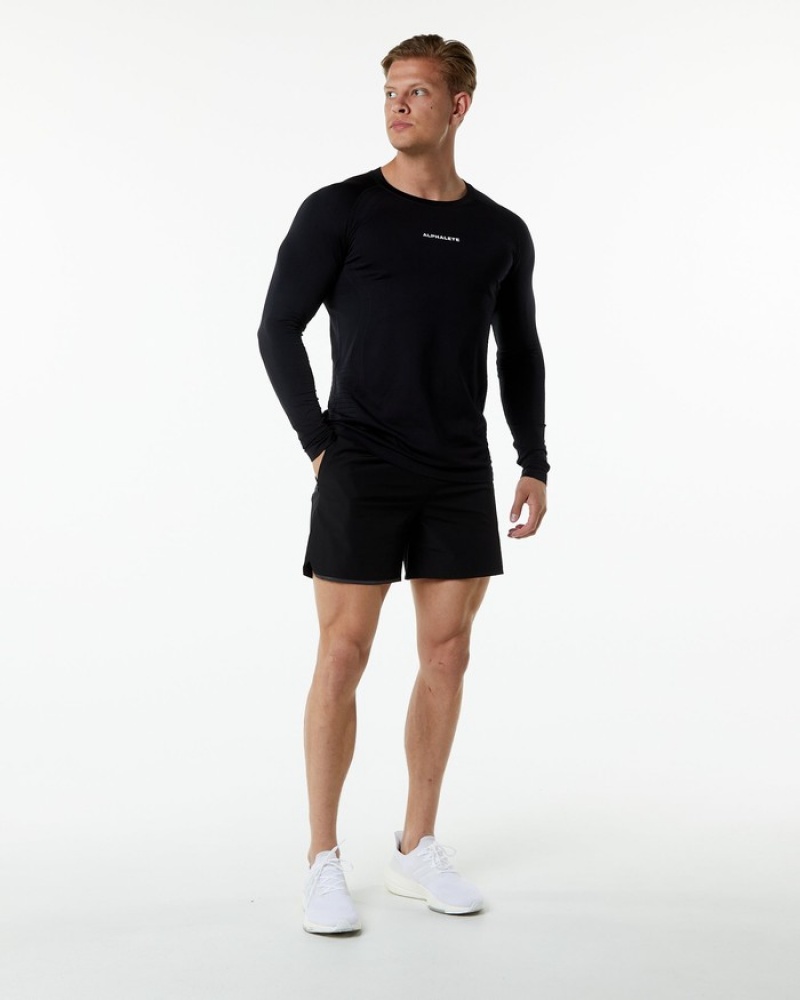 Camasa Barbati Alphalete Ozone LS Negrii | 843056-PTU