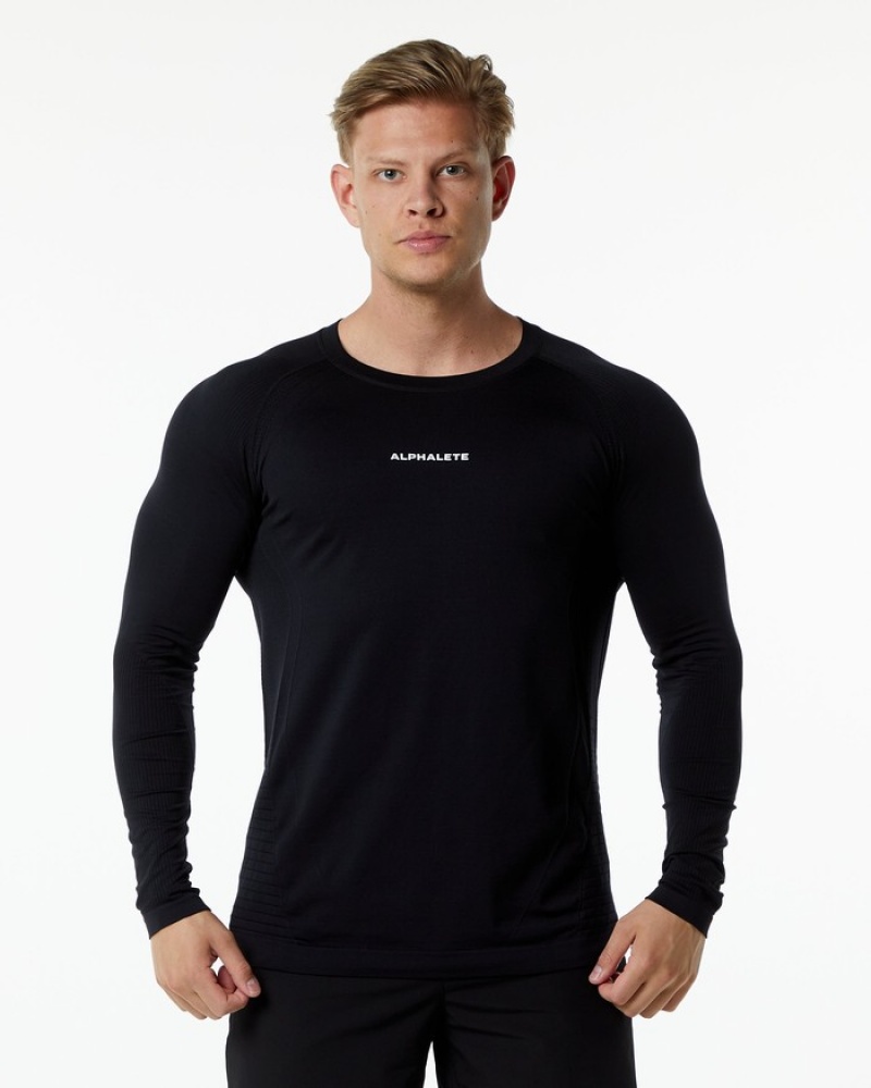 Camasa Barbati Alphalete Ozone LS Negrii | 843056-PTU