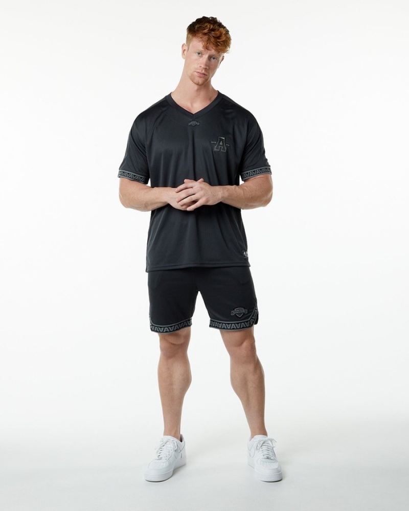 Camasa Barbati Alphalete Varsity NFL Jersey Negrii | 635827-NKL