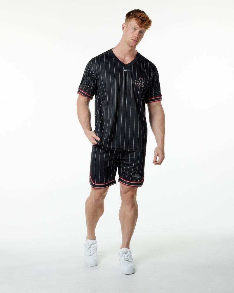 Camasa Barbati Alphalete Varsity NFL Jersey Negrii | 142935-TMA