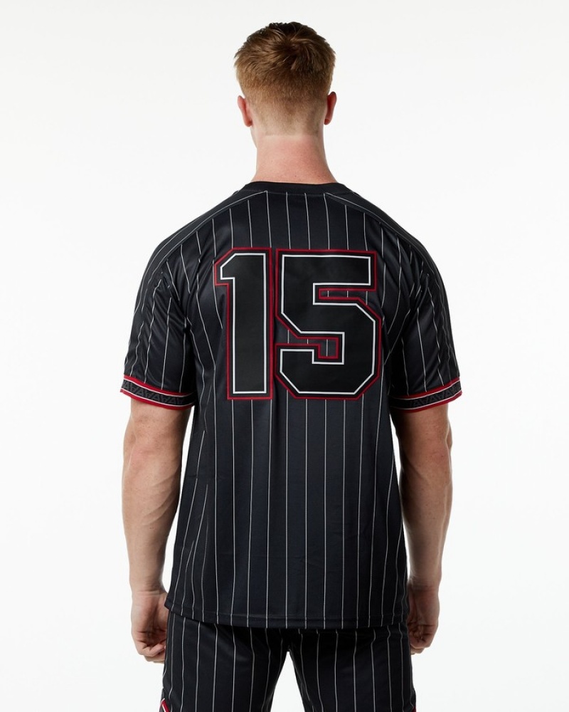 Camasa Barbati Alphalete Varsity NFL Jersey Negrii | 142935-TMA