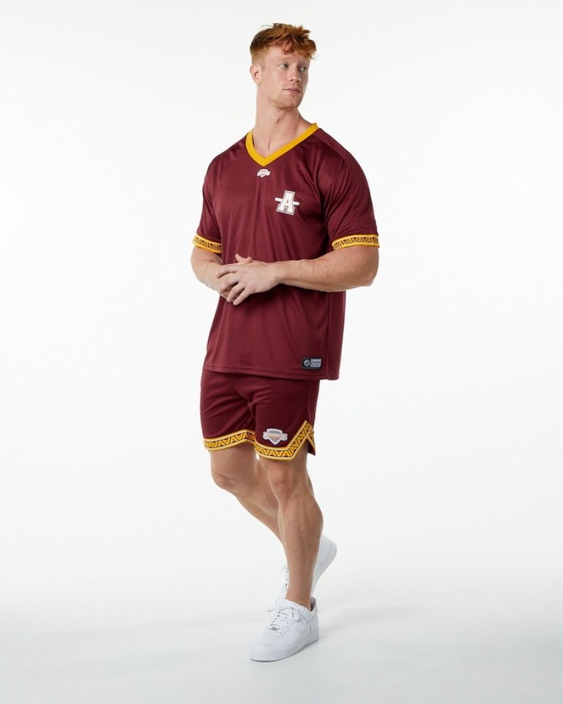 Camasa Barbati Alphalete Varsity NFL Jersey Rosii | 268137-SVE