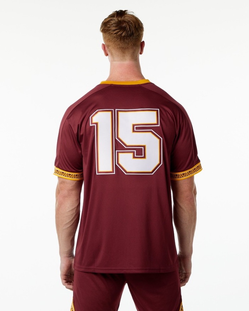 Camasa Barbati Alphalete Varsity NFL Jersey Rosii | 268137-SVE