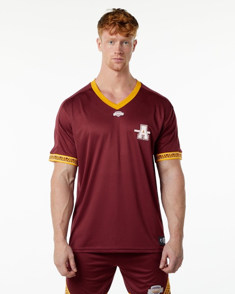 Camasa Barbati Alphalete Varsity NFL Jersey Rosii | 268137-SVE