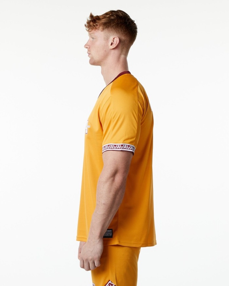Camasa Barbati Alphalete Varsity NFL Jersey Galbeni | 753921-HZB