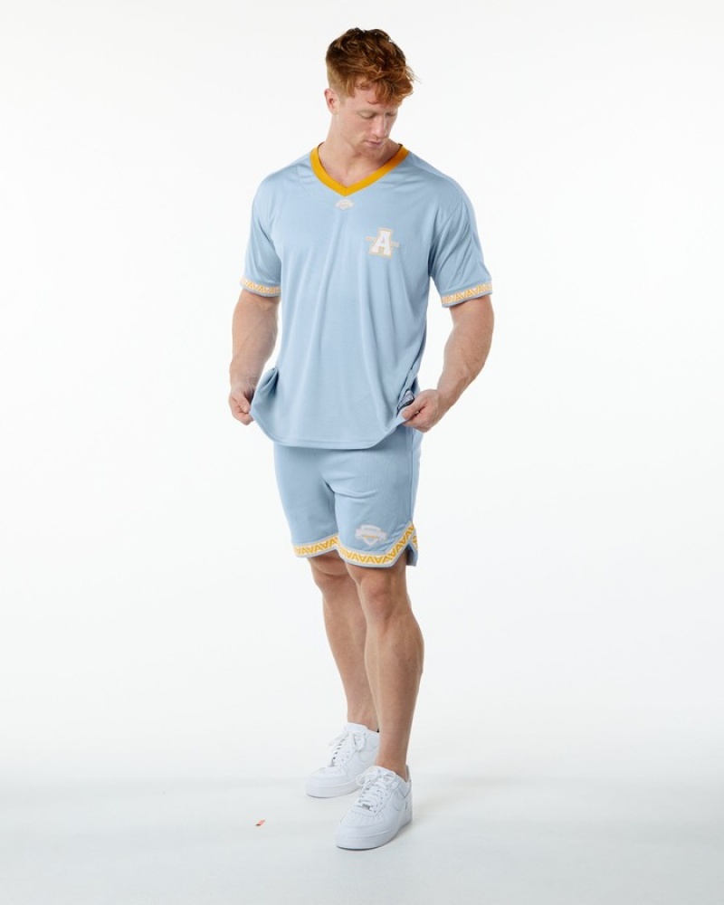 Camasa Barbati Alphalete Varsity NFL Jersey Albastri Deschis | 378619-JOY