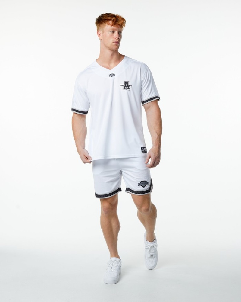Camasa Barbati Alphalete Varsity NFL Jersey Albi | 485621-LQR